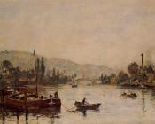 尤金 布丹 : Rouen, the Santa-Catherine Coast, Morning Mist